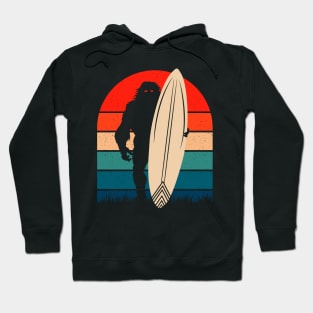 Bigfoot Surfing Retro Summer Hoodie